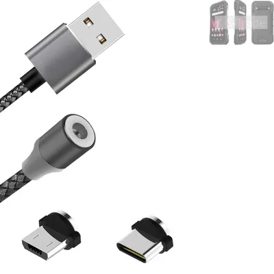 Produktbild von K-S-Trade Hochwertiges Magnet-Lade-kabel Sync-Kabel Daten-Kabel kompatibel mit Kyocera  DuraForce Pro 3 mit USB-Typ-C-Anschluss und