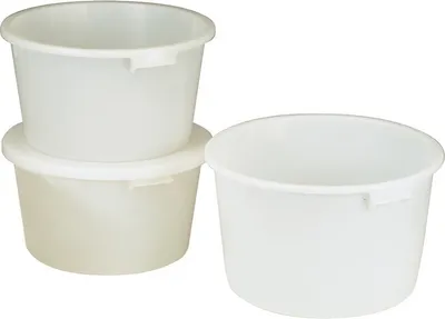 Image de Cuve 65l polyéthylène HD blanc avec poignée encastrée D.590mm H.330mm CRAEMER