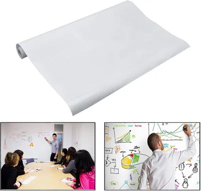 Imagen del producto de Película magnética para pizarra blanca, de 45 x 200 cm, ideal para escuelas y oficinas