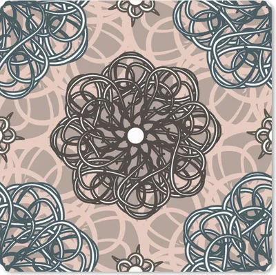 Produktbild von MuchoWow® Mauspad Mousepad Muster - Abstrakt - Blumen 20x20 cm - Mousepads - Maus Mat - Pad - Mausunterlage - Desk Mat - Bureauartikeln