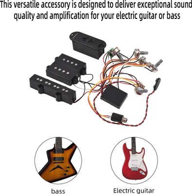 Obrázok produktu pre Elektrická gitara basgitara zosilňovač obvod + JP pickup nástroj príslušenstvo