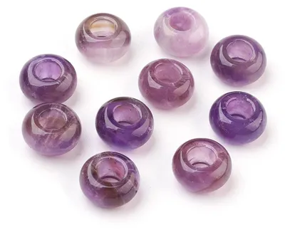 Imagen del producto de Solidchoice - 30 cuentas de piedra natural amatista, de 14 mm, para la creación de joyería