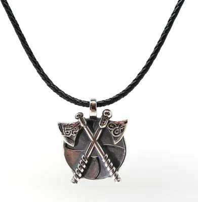 Produktbild von Lederkette Edelstahl 316 AXT AMULETT 60 cm Lederkette