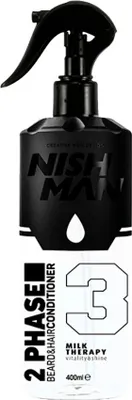Produktbild von Nishman – 2-Phasen-Milchtherapie – Biphasischer Bart- und Haarpfleger 400 ml