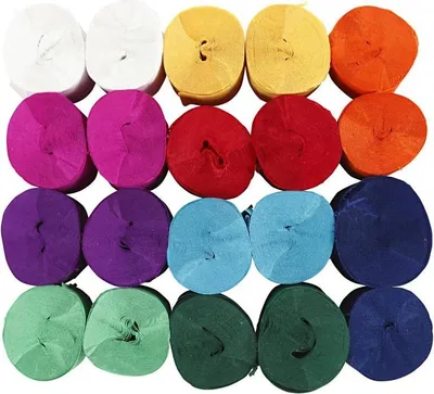 Produktbild von Creativ Company Krepppapier Set Bastelpapier Multicolor 20 Rollen 20m