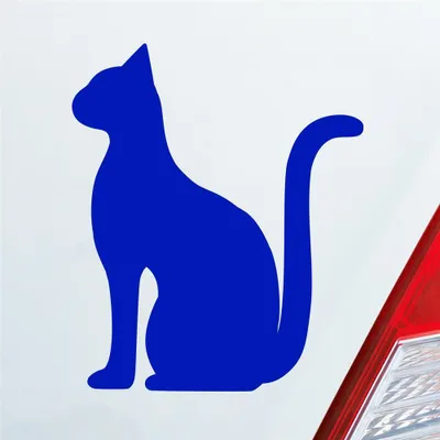 Produktbild von Auto Aufkleber Heilige Katze Holy Cat Heilig Ägypten Egypt Car 10x12 cm Dunkelblau Sticker Heckscheibenaufkleber