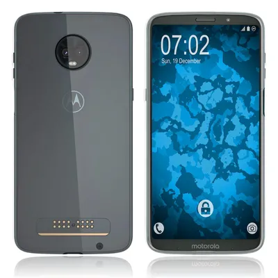Produktbild von PhoneNatic Case kompatibel mit Motorola Moto Z3 Play - Crystal Clear Silikon Hülle transparent Cover