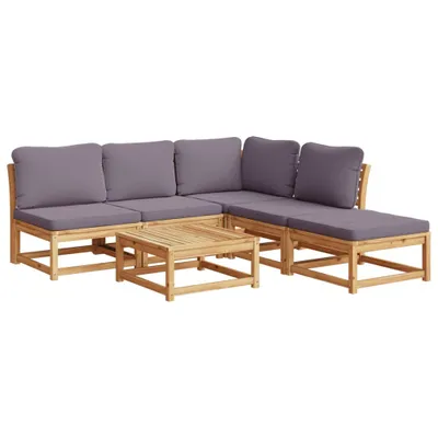 Immagine prodotto di vidaXL Set di 6 pezzi da giardino con cuscini in legno massiccio di acacia