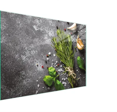 Produktbild von Glasschneidebrett 30x22 Gewürze