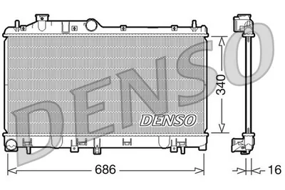 Produktbild von DENSO DRM36007 Kühler Wasserkühler Motorkühler für SUBARU FORESTER (SH) Legacy IV Kombi (BP) XV (GP) OUTBACK (BL, BP) Legacy IV Limousine (BL)