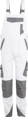 Produktbild von Planam Norit Herren Latzhose weiss zink Modell 6528 Größe 46
