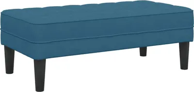 Image de banc avec coussin Bleu 113 x 57 x 39 cm Velours