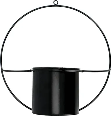 Obrázek produktu pro ESSCHERT DESIGN Držák na květináč PLANTER nástěnný 35 cm, černá