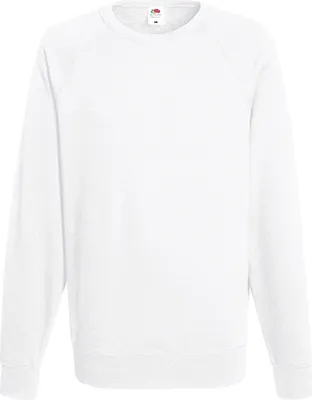 Produktbild von Fruit of the Loom - Lightweight Raglan Sweat - White - XL