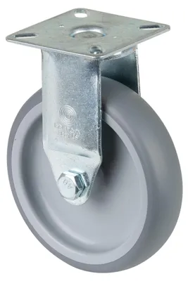 Zdjęcie produktu dla Kółko stałe 100 mm 70 kg z pełnej gumy 60 x 60 mm