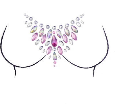Produktbild von Oblique Unique Dekolleté Aufkleber Strasssteine Juwelen Sticker Fasching Karneval Feier Party