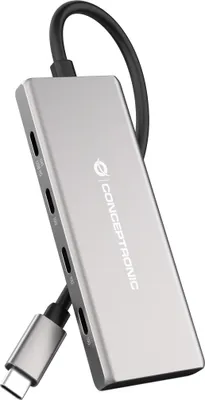 Obrázok produktu pre Conceptronic HUBBIES17G Rozhranie USB 3.2 Gen 2 (3.1 Gen 2) Type-C 10000 Mbit/s Sivá