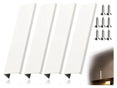 Produktbild von 4 Stück Unsichtbare Schrankgriffe in Weiß, 120 mm