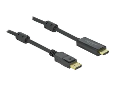 Obrázok produktu pre DeLOCK 85957, 3 m, DisplayPort, HDMI, Samec, Samec, Priamy