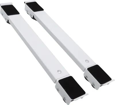 Zdjęcie produktu dla 2szt Rozciągliwa rolka do urządzeń może przenosić obciążenia 300 kg z regulowaną, regulowaną podstawą z białym czarnym kółkiem