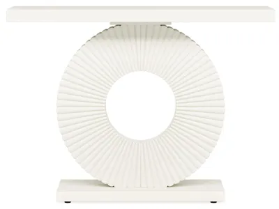Obrázek produktu pro Konferenční stolek do předsíně – HOGA-J0185 – štíhlý, hloubka 30 cm – geometrický podstavec – s odkládací plochou – 100×30×78 cm – dřevo (dřevotřísková deska) – bílá