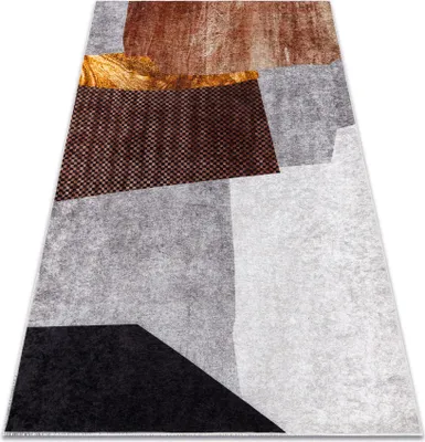 Obrázok produktu pre MIRO 52100.801 umývací koberec Geometrická protišmykový - šedá šedá 160x220 cm