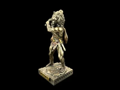 Obrázok produktu pre Kleiner Herkules – Dekoratívna soška z bronzovej farby, ručne maľovaná, 3,5 cm × 3,5 cm × 9,5 cm, model WU78063AP