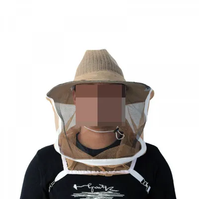 Produktbild von Bienenhut Schutzhut für runde Imker und Schleier mit (Strohhut)