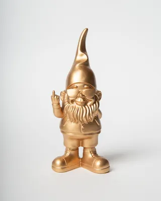 Image de Statue nain Bernardo en or, 12 cm