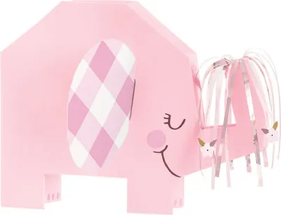 Produktbild von Tischaufsteller Elefant Floral Pink 1Stk.