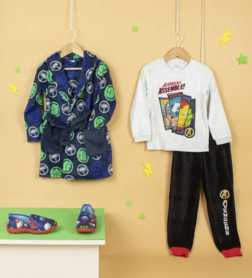 Produktbild von Avengers Captain America Thor Hulk Bademantel Morgenmantel Kinder Jungen  , Größe:110