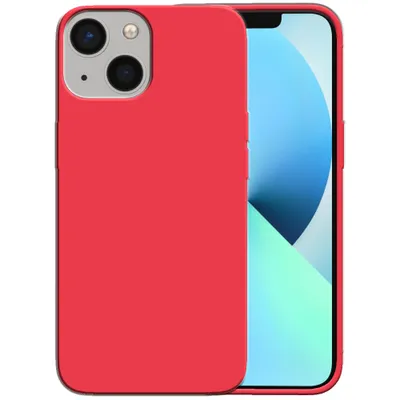 Produktbild von Smartphonica Silikonhülle für iPhone 13 Mini Hülle mit weicher Innenseite - Rot