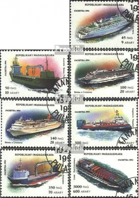 Produktbild von Briefmarken Madagaskar 1994 Mi 1752-1758 (kompl.Ausg.) gestempelt Schiffe