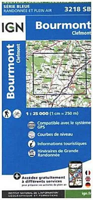 Obrázok produktu pre Bourmont Clefmont, mierka 1:25 000