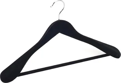 Produktbild von Kleiderbügel Aus Samt Lsv031 Schwarz