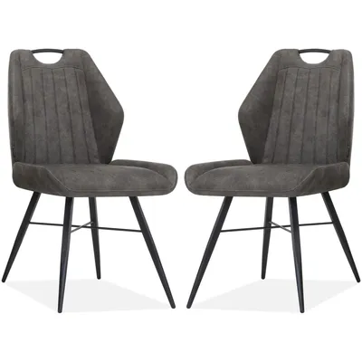 Produktbild von MX Sofa Esszimmerstuhl Torro Luxor, Farbe: Anthrazit (2er-Set)