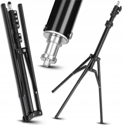 Produktbild von Omna | Fotostativ 5/8" - Schwarz - Leicht und stabil - Ideal für Ringlichter und Softboxen