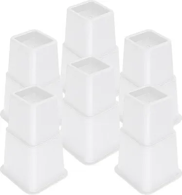 Obrázek produktu pro Sada podstavek pod nábytek, výškově nastavitelné (8, 11 nebo 20 cm), 12 kusů, pro úpravu výšky nábytku