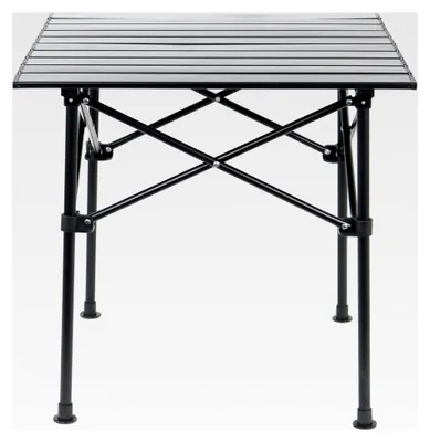 Produktbild von Klapptisch aus Aluminium für Camping und Garten, belastbar bis 50 kg (anthrazit, 57,5 x 59 x 57 cm)