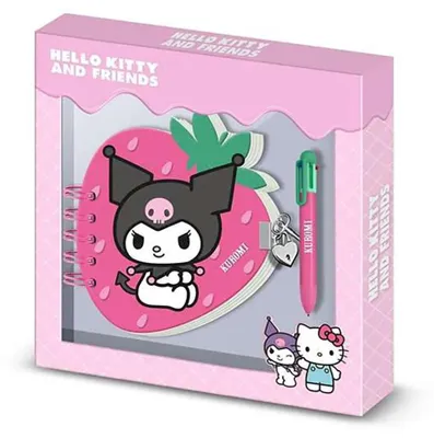 Obrázek produktu pro Hello Kitty and Friends Kuromi Strawberry Diary mit Stift