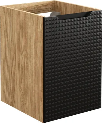 Produktbild von Badezimmerschrank Für Waschtisch 40 Cm Schwarz Eiche 1 Tür Modern Mdf
