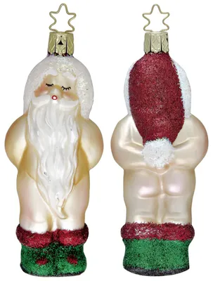 Produktbild von Christbaumschmuck Nackedei Weihnachtsmann Glas 12cm bunt, 1 Stück