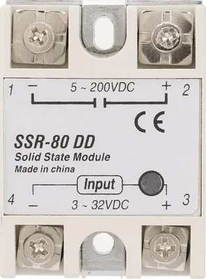 Image de DC-AC Industrielles Solid State Relay SSR-80DD 80A 3-32VDC bis 5-200VDC