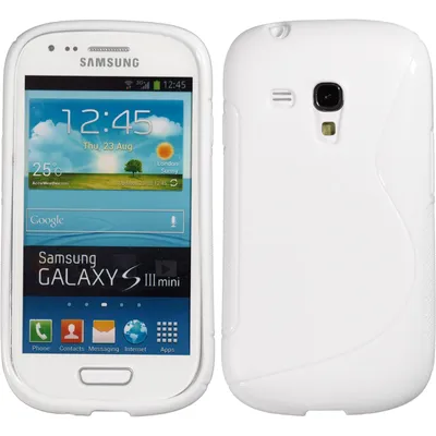 Produktbild von PhoneNatic Case kompatibel mit Samsung Galaxy S3 Mini - weiß Silikon Hülle S-Style Cover