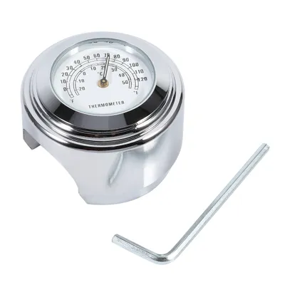 Obrázek produktu pro 7/8 "1" Motocyklový teploměr na řídítka Vodotěsný teploměr bílý