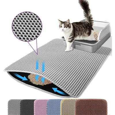 Immagine prodotto di Omgoods - Lettiera grande per gatti, dimensioni 116 x 66 cm, con doppio strato