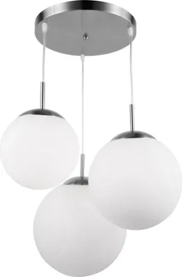 Produktbild von Hängeleuchte, 3 Flammig, Kugeln, Glas satiniert, D 51,5 cm