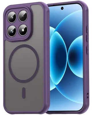 Produktbild von Magnet-Case für Xiaomi 17 Hülle Magsafe Schutzhülle Stoßfest TPU-Rahmen starker Magnetring, Lila