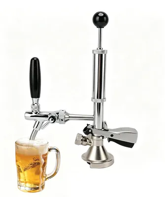 Bierkopfpumpe aus Edelstahl, 10 cm, verstellbar, tragbar