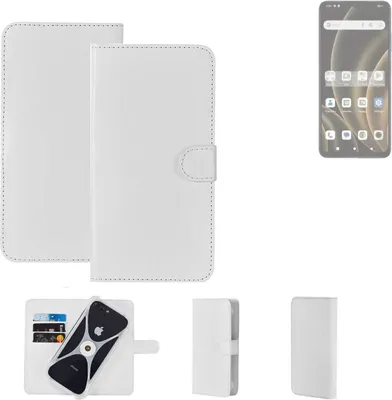 Produktbild von K-S-Trade Handy Hülle Schutz Hülle kompatibel mit FreeYond F9S Cover Case Bookstyle Bumper weiß 1x